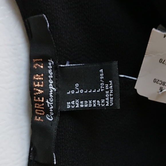 Forever 21 90's Black Strappy Ruffle Mini Dress Size Large Goth Whimsigoth NWT - Picture 5 of 6